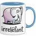 Elefant Tier Tasse Geschenk Lustige Geschenkidee Spruch Irrellefant Blau Trendation