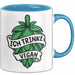 Biertrinker Tasse Geschenk Ich Trinke Vegan Becher Geschenkidee Blau Trendation