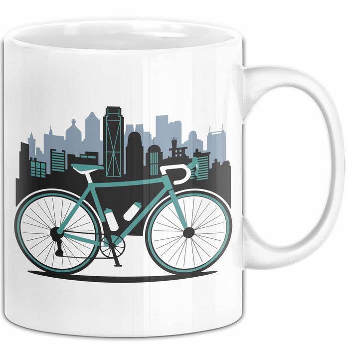 Fahrradpendler Tasse Geschenkidee für Zur Arbeit Radfahrer Weiß Trendation