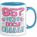 95er Geburtstag Geschenk Männer Frauen 95 Nein Doch Ohhhh Lustiger Spruch Geschenkidee Kaffee-Becher Blau Trendation
