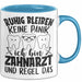 Zahnarzt Tasse Geschenk Ruhig Bleiben Ich Bin Zahnarzt Und Regel Das Geschenkidee Blau Trendation