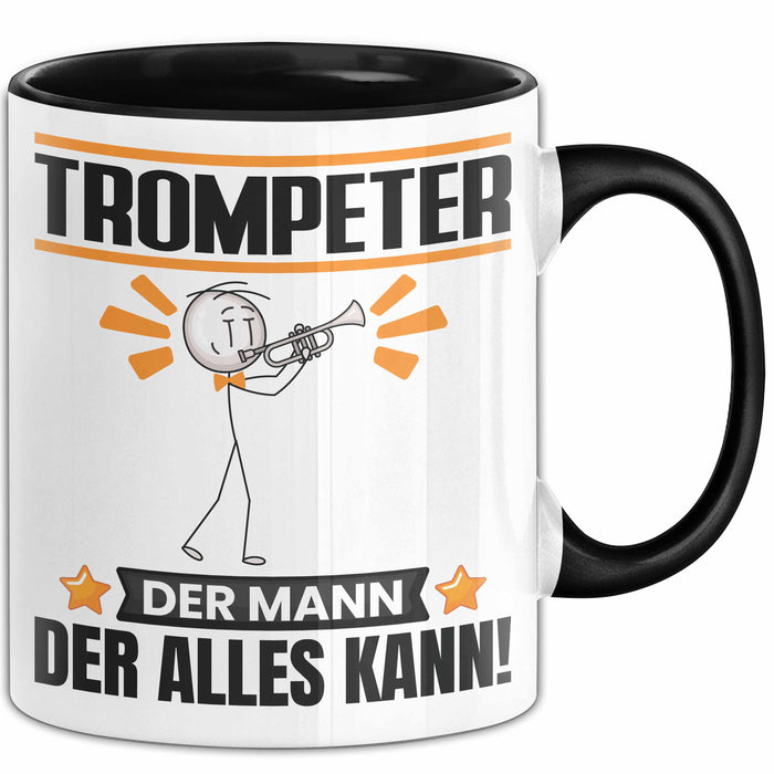 Trompeter Tasse Geschenk für Trompeter Der Mann Der Alles Kann Geschenkidee zum Geburtstag Schwarz Trendation
