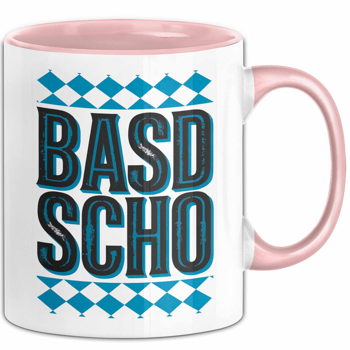 Deutschland München Bayern Bayerisch Tasse Geschenk Lustige Geschenkidee Spruch BASD SCHO Rosa Trendation