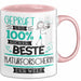Beste Naturforscherin Der Welt Tasse Geschenk für Eine Naturforscherin Geprüft Und Sicher Geschenkidee Geburtstag Weihnachten Rosa Trendation