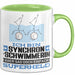 Synchronschwimmerin Geschenk Tasse Ich Bin Synchronschwimmerin Aber Sag Doch Einfach Superheld Lustige Geschenkdiee für Synchronschwimmerin Kaffee-Becher Grün Trendation