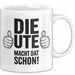 Ute Tasse Geschenk Die Ute Macht Dat Schon Geschenkidee Becher mit Name Weiß Trendation