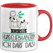 Geschenk für Hundeliebhaberin Tasse Lustige Geschenkidee Geburtstag Ich Bin Hundeliebhaberin Ich Darf Das Rot Trendation