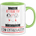 EDM-Enthusiastin Tasse Geschenk Becher Stark Attraktiv Furchtlos EDM-Enthusiastin Lustige Geschenkidee Grün Trendation