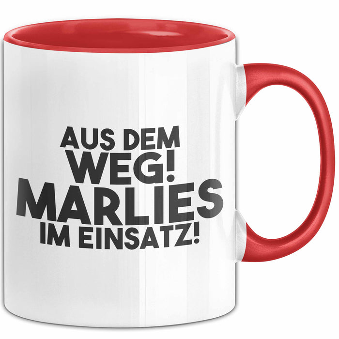 Marlies Tasse Aus Dem Weg! Marlies Im Einsatz! Geschenk