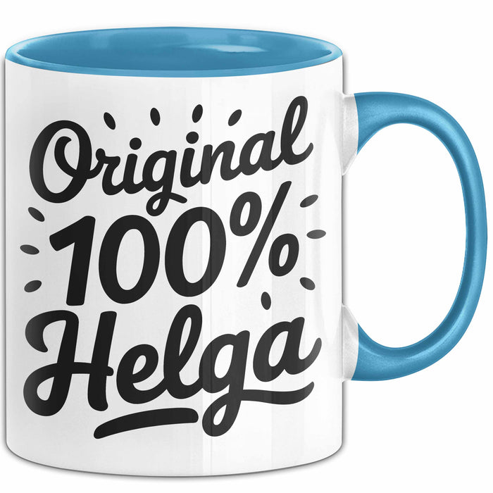 Helga Tasse Geschenk Original 100% Helga Geschenkidee Geburtstag Blau Trendation