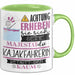 Kajakfahrerin Tasse Geschenk Lustiger Spruch Bitte Erheben Sie Sich Seine Majestät Die Kajakfahrerin Betritt Den Raum Grün Trendation