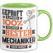Mechaniker Geschenk Lustiger Spruch für Mechaniker Geschenkidee Bester Mechaniker Der Welt Grün Trendation