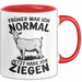 Ziegenbauer Ziegen Tier Tasse Geschenk Lustige Geschenkidee Spruch Früher War Ich Normal Jetzt Habe Ich Ziegen Rot Trendation