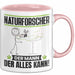 Naturforscher Tasse Geschenk für Naturforscher Der Mann Der Alles Kann Geschenkidee zum Geburtstag Rosa Trendation