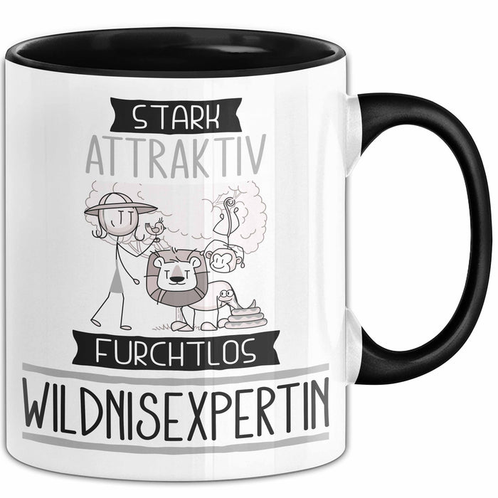 Wildnisexpertin Tasse Geschenk Becher Stark Attraktiv Furchtlos Wildnisexpertin Lustige Geschenkidee Trendation