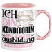 Konditorin Ausbildung Start Geschenk Tasse Ich Bin Konditorin In Der Ausbildung Ich Darf Das Kaffee-Becher Geschenkidee Rosa Trendation