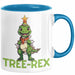 Tree-Rex Dinosaurier Tasse Weihnachten Geschenk Jungs Jungen Weihnachtsbaum T-Rex Blau Trendation