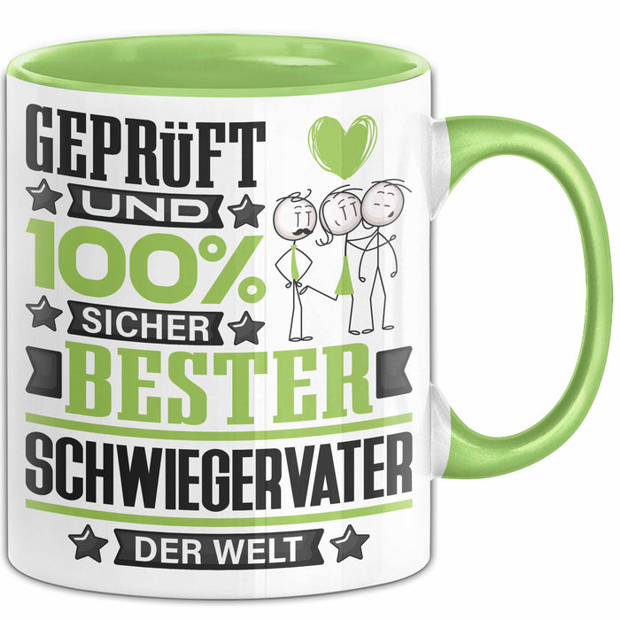 Schwiegervater Geschenk Lustiger Spruch für Schwiegervater Geschenkidee Bester Schwiegervater Der Welt Grün Trendation