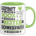 Schwiegervater Geschenk Lustiger Spruch für Schwiegervater Geschenkidee Bester Schwiegervater Der Welt Grün Trendation