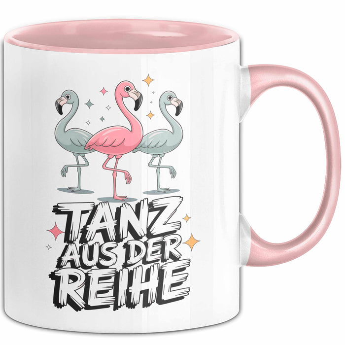 Tänzer Tanzender Flamingo Tasse Geschenk Lustige Geschenkidee Spruch Tanz Aus Der Reihe Rosa Trendation