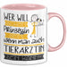 Tierärztin Tasse Geschenk Spruch Wer Will Schon Prinzessin Sein Wenn Man Auch Tierärztin Sein Kann Rosa Trendation