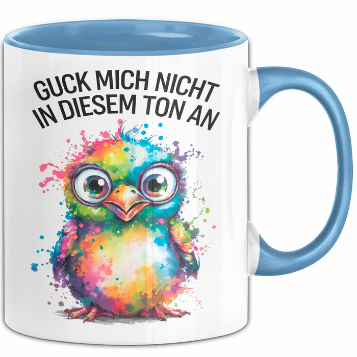 Sarkasmus Tasse Geschenkidee Schau Mich Nicht An Humor Fan Blau Trendation