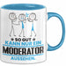 Moderator Geschenk Tasse So Gut Kann Nur Ein Moderator Aussehen Geschenkidee Kaffee-Becher Blau Trendation