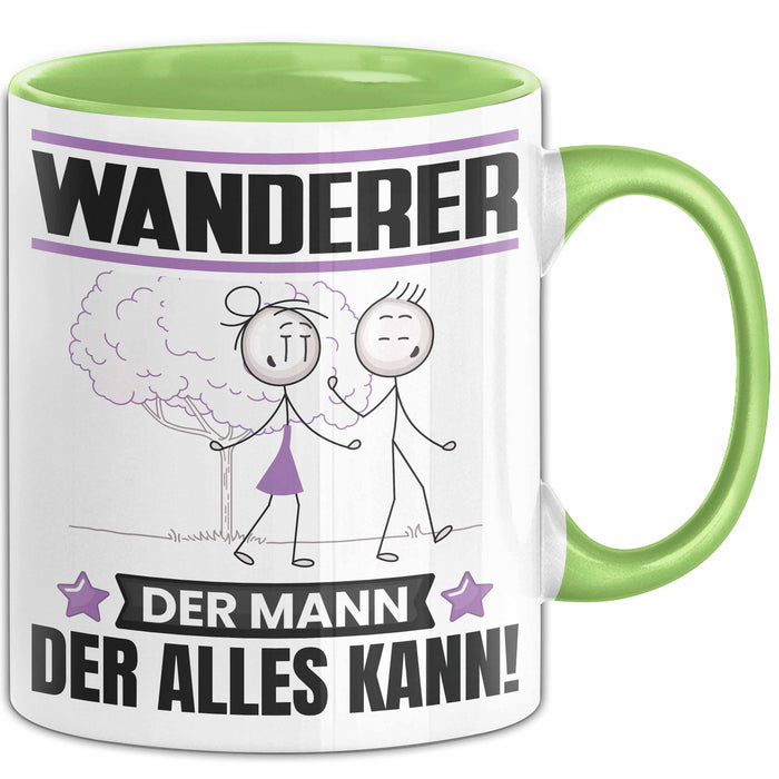 Wanderer Tasse Geschenk für Wanderer Der Mann Der Alles Kann Geschenkidee zum Geburtstag Grün Trendation