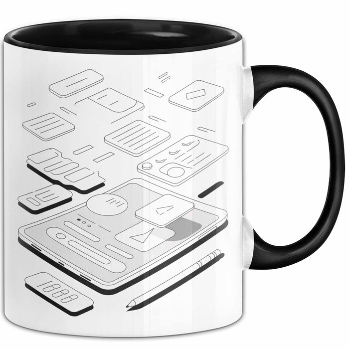 UI Designer Tasse Geschenk Lustige Geschenkidee Spruch Für Interface Gestalter Trendation