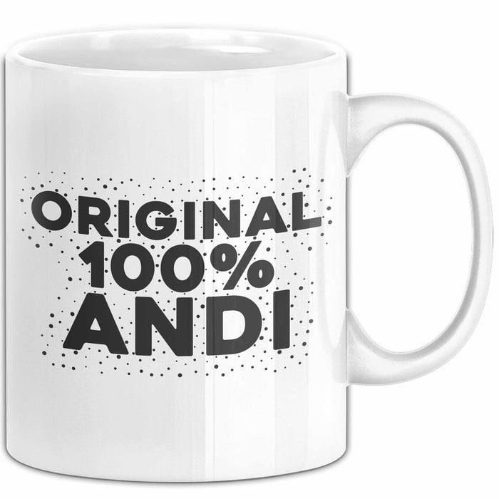 Andi Tasse Original 100% Andi Geschenk Weiß Trendation