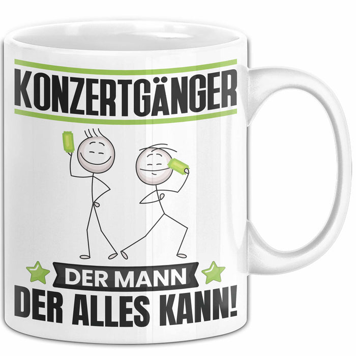 Konzertgänger Tasse Geschenk für Konzertgänger Der Mann Der Alles Kann Geschenkidee zum Geburtstag Weiß Trendation