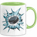 Eishockey Fan Tasse Geschenkidee für Wintersportliebhaber Grün Trendation