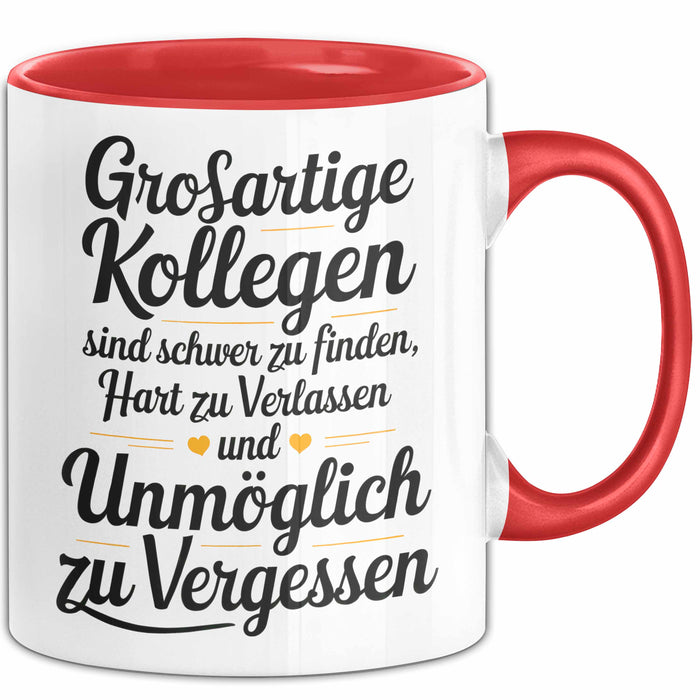 Bürokollege Tasse Geschenkidee Tolle Kollegen Sind Selten Rot Trendation