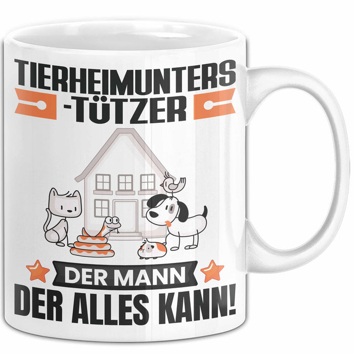 Tierheimunterstützer Tasse Geschenk für Tierheimunterstützer Der Mann Der Alles Kann Geschenkidee zum Geburtstag Weiß Trendation