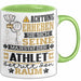 Athlet Geschenk Tasse Lustiger Spruch Erheben Sie Sich Der Athlet Betritt den Raum Grün Trendation