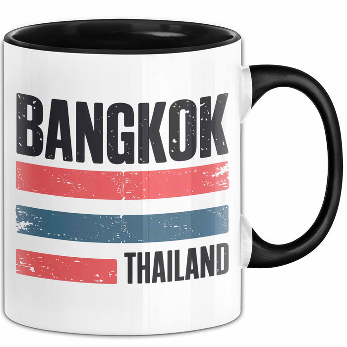 Bangkok Thailand Tasse Geschenk Lustige Geschenkidee Spruch Schwarz Trendation