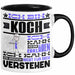 Koch Geschenk Tasse Geschenkidee für Koch Geburtstag Lustiger Spruch Ich Bin Koch Ich Kann Es Dir Erklären Aber Nicht Für Dich Verstehen Schwarz Trendation