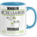 Modellbahnfan Tasse Geschenk Ich Bin Modellbahnfan Warum Weil Ich Es Kann Geschenkidee Geburtstag Blau Trendation