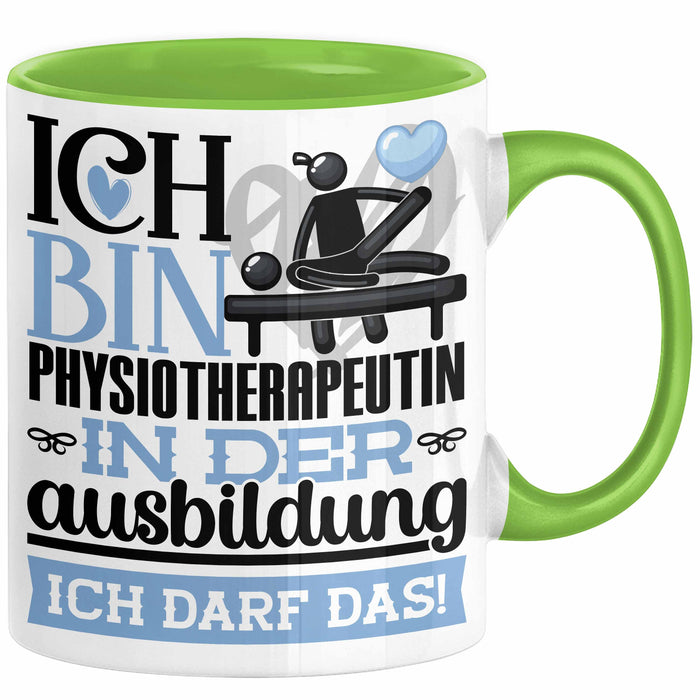 Physiotherapeutin Ausbildung Start Geschenk Tasse Ich Bin Physiotherapeutin In Der Ausbildung Ich Darf Das Kaffee-Becher Geschenkidee Grün Trendation