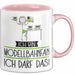 Geschenk für Modellbahnfan Tasse Lustige Geschenkidee Geburtstag Ich Bin Modellbahnfan Ich Darf Das Rosa Trendation