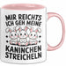 Kaninchen Hase Tierliebhaber Tasse Geschenk Lustige Geschenkidee Spruch Mir Reichts Ich Geh Meine Kaninchen Streicheln Rosa Trendation