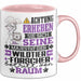 Wildtierforscher Geschenk Tasse Lustiger Spruch Erheben Sie Sich Der Wildtierforscher Betritt den Raum Rosa Trendation