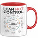 Motivation Tasse Geschenk I Can Not Control I Can Control Geschenkidee Rot Trendation