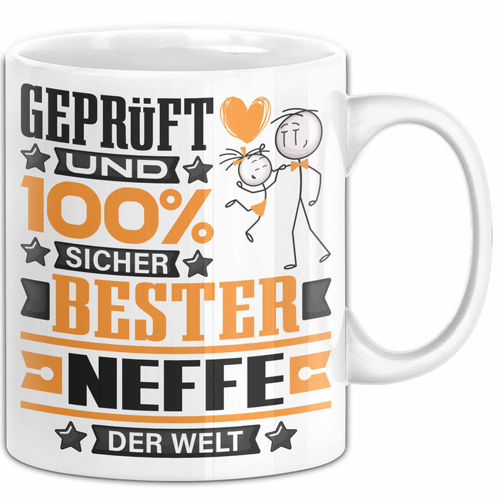 Neffe Geschenk Lustiger Spruch für Neffe Geschenkidee Bester Neffe Der Welt Weiß Trendation
