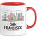 Francisco Kalifornien USA Tasse Geschenk Lustige Geschenkidee Spruch Rot Trendation