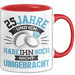 25 Jahre Tasse Geschenk Ehe Lustiger Spruch Humorvolle Geschenkidee Silberhochzeit Rot Trendation
