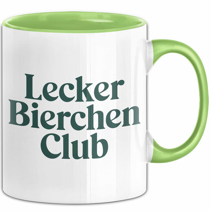 Bierclub Bierliebhaber Tasse Geschenk Lustige Geschenkidee Spruch Lecker Bierchen Club Palma Clothing Grün Trendation
