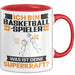 Basketballspieler Tasse Geschenk für Basketballspieler Geburtstag Lustiger Spruch Kaffee-Becher Was Ist Deine Superkraft Rot Trendation