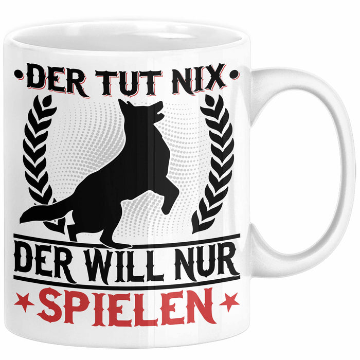 Hund Tasse Geschenk Kaffee-Becher Hunde-Besitzer Geschenkidee Weiß Trendation