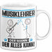 Musiklehrer Tasse Geschenk für Musiklehrer Der Mann Der Alles Kann Geschenkidee zum Geburtstag Weiß Trendation